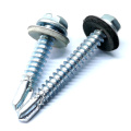 Single Pvc Drilling Epdm Hex Head Screw Hexagonal Metal Wafer Tek Screws